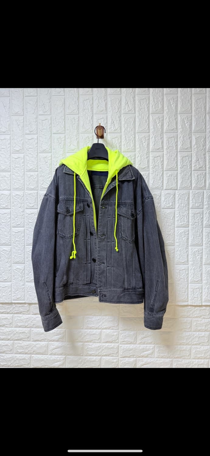 준지 형광 후드 흑청자켓(46 상품이미지1