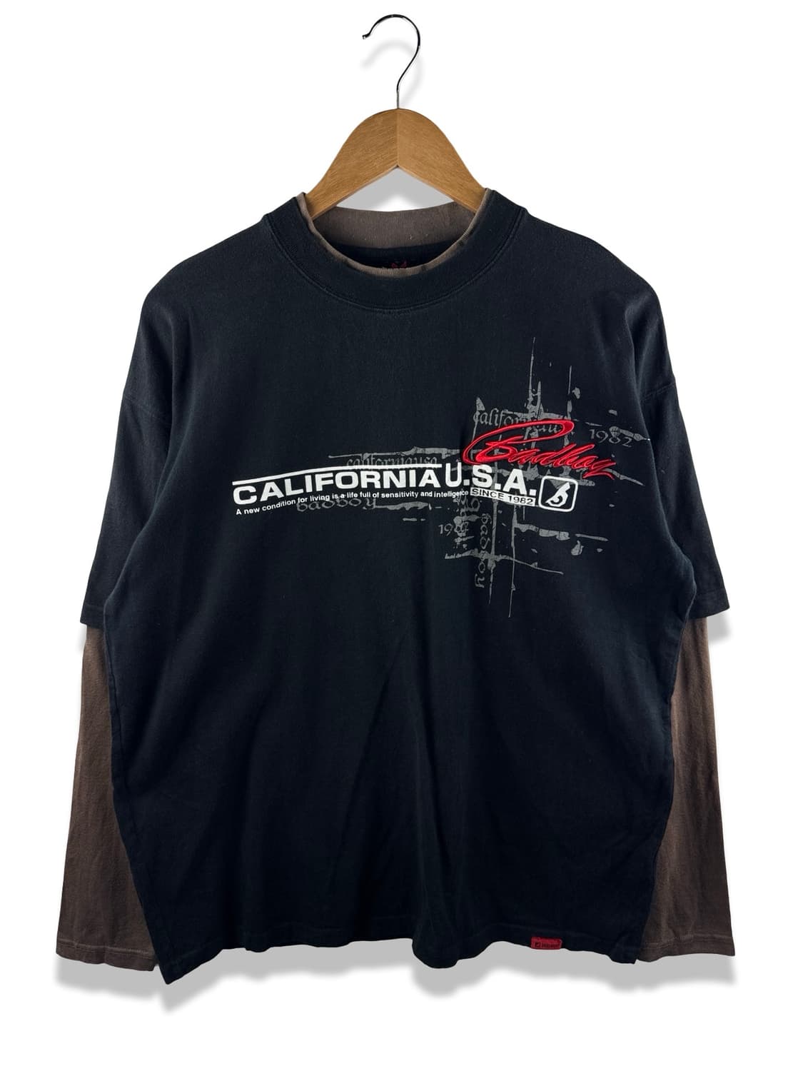 배드보이 레터링 Y2K 프린팅 롱슬리브1873 상품이미지2