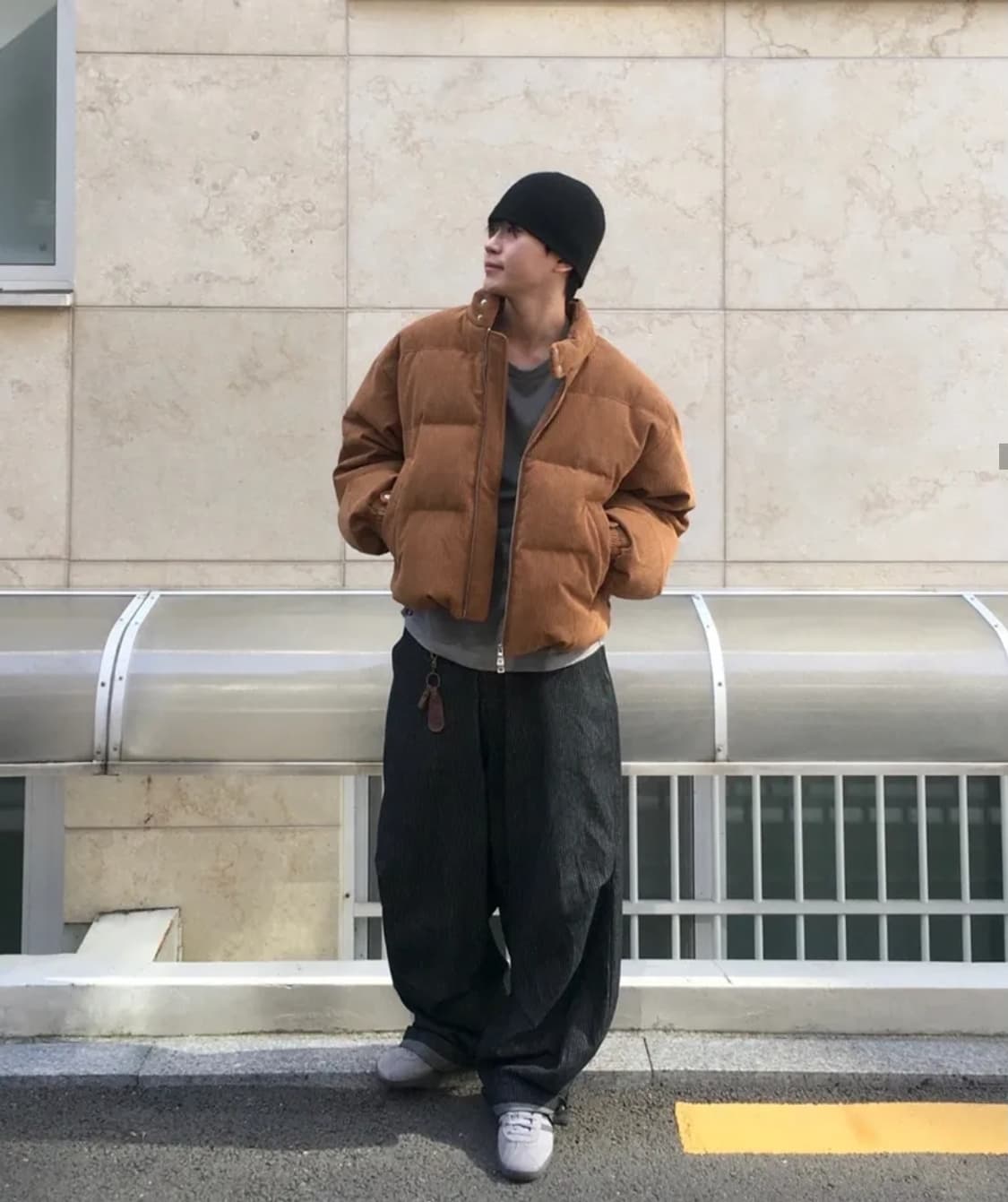 키뮤어 코듀로이 덕다운 헤링턴 패딩 상품이미지4