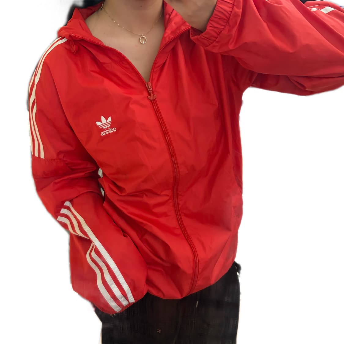 🔥아디다스 오리지널스 트레포일 레드 후드 바람막이🔥 상품이미지1