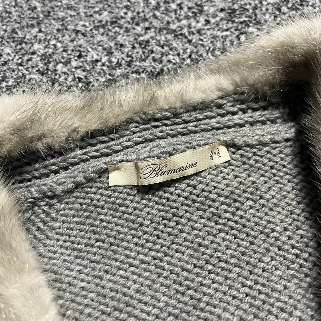 블루마린 밍크 버진울 가디건  상품이미지2