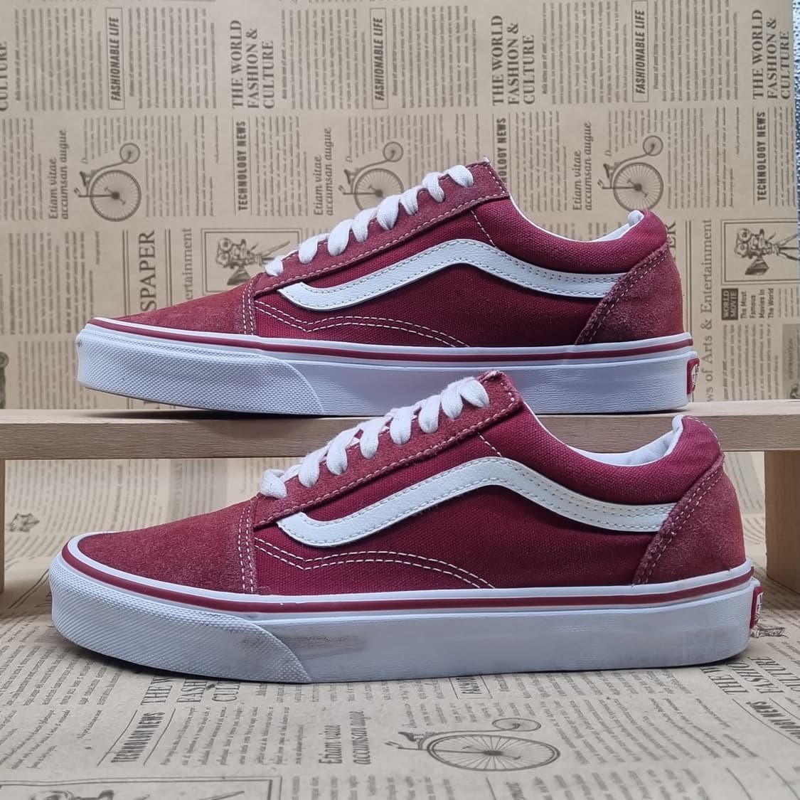 반스 올드스쿨 레드 스니커즈 250 상품이미지1