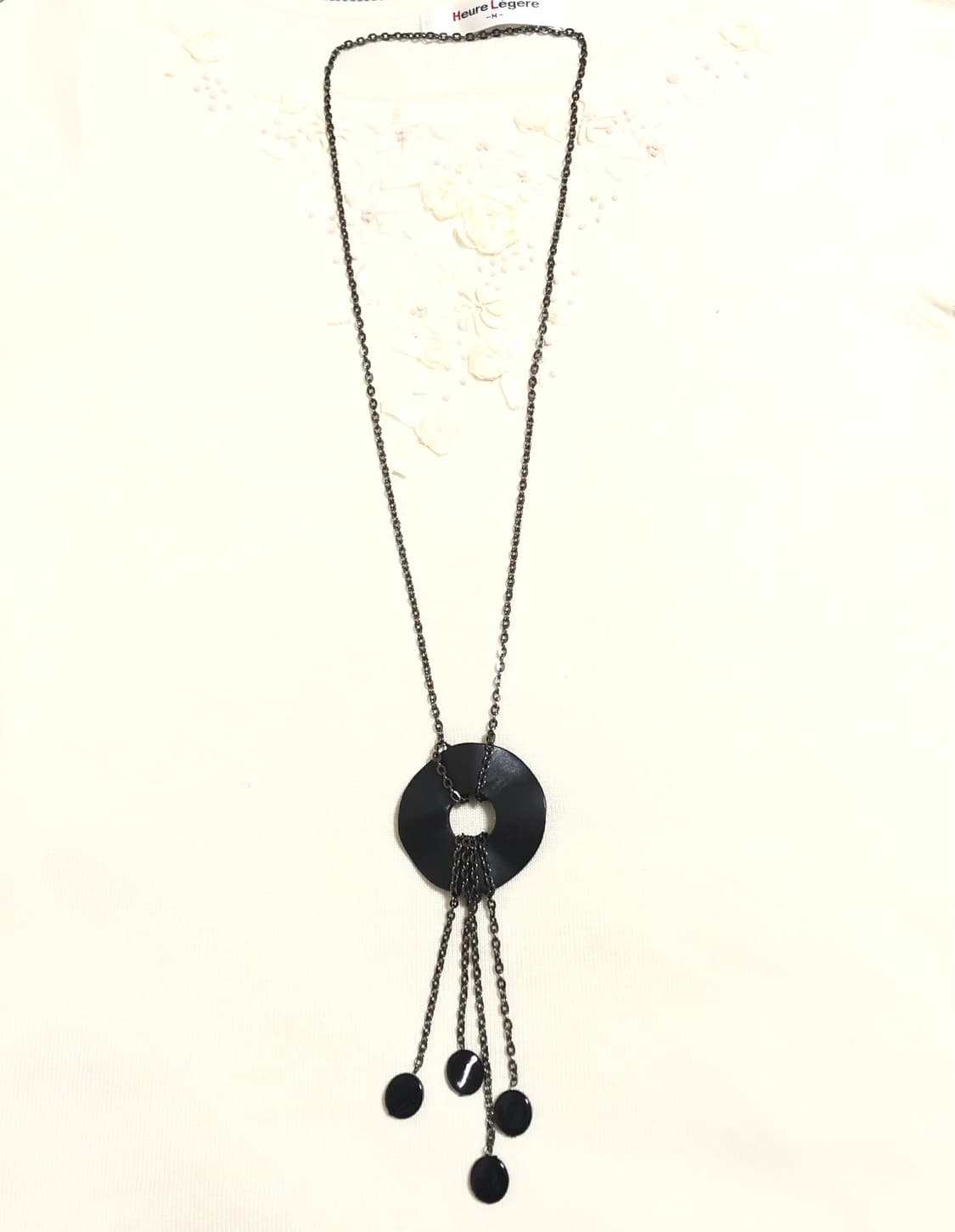 빈티지 블랙 드롭 롱목걸이  오리엔탈 긱시크 y2k 갸루 펑크 아카이브 상품이미지2