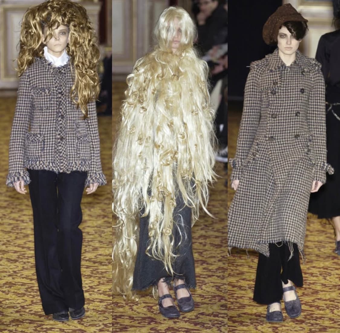 준야와타나베 03FW 브라운 울 트위드 뉴스보이 캡 상품이미지9