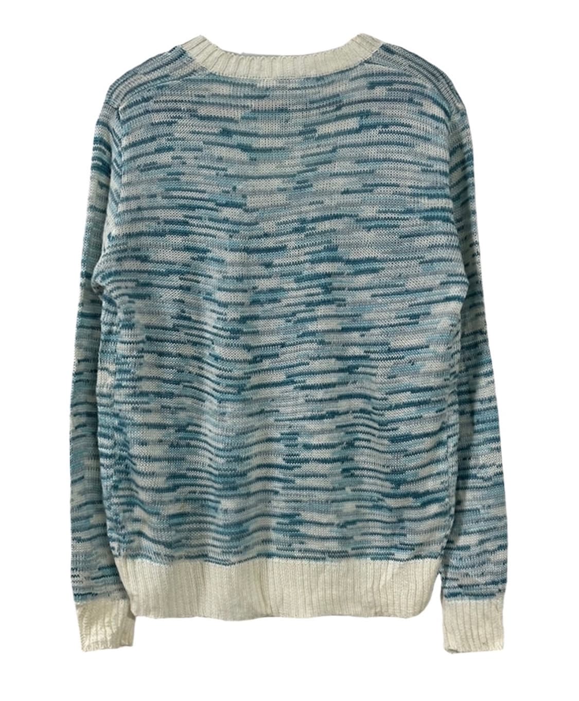 MORE JOY 브이넥 블루 긴팔 여름 니트 M 상품이미지2