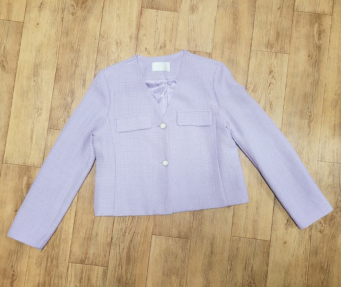 제이엘프 어나더리즈 젤리 노카라 트위드자켓 55-66 새상품 상품이미지4