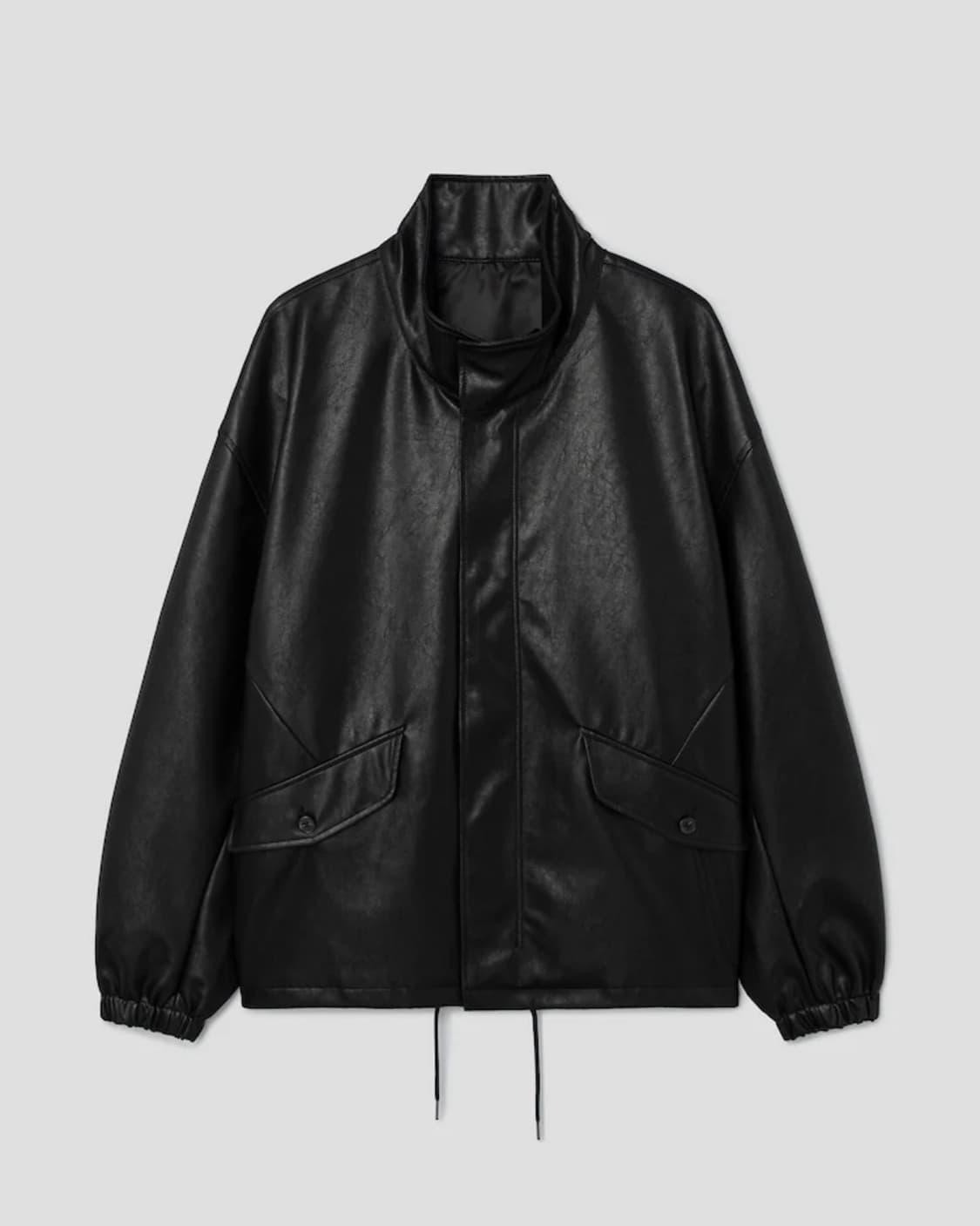 에잇세컨즈 블랙 레더 자켓 상품이미지1