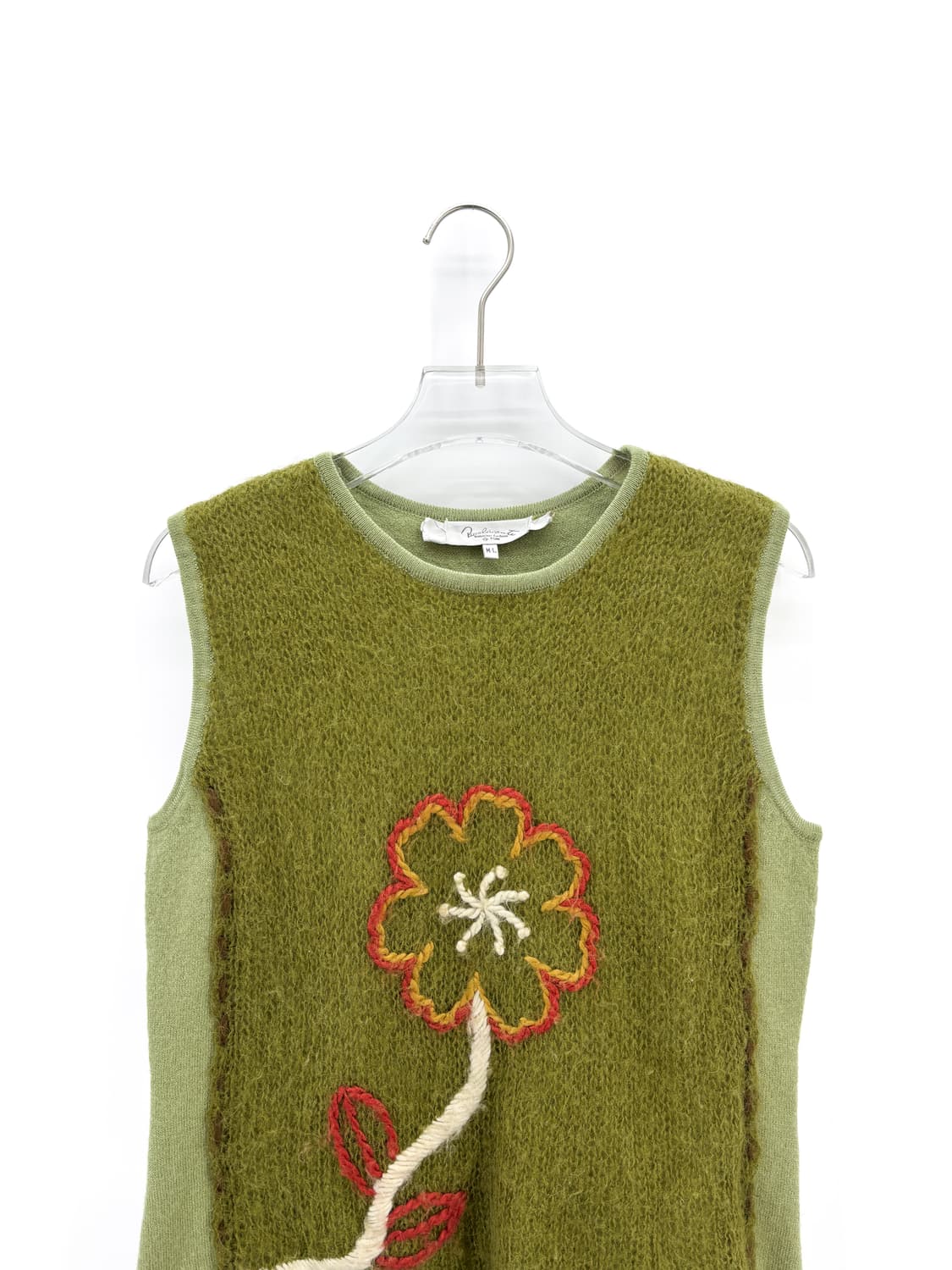 빈티지 플라워 자수 니트 베스트 상품이미지2