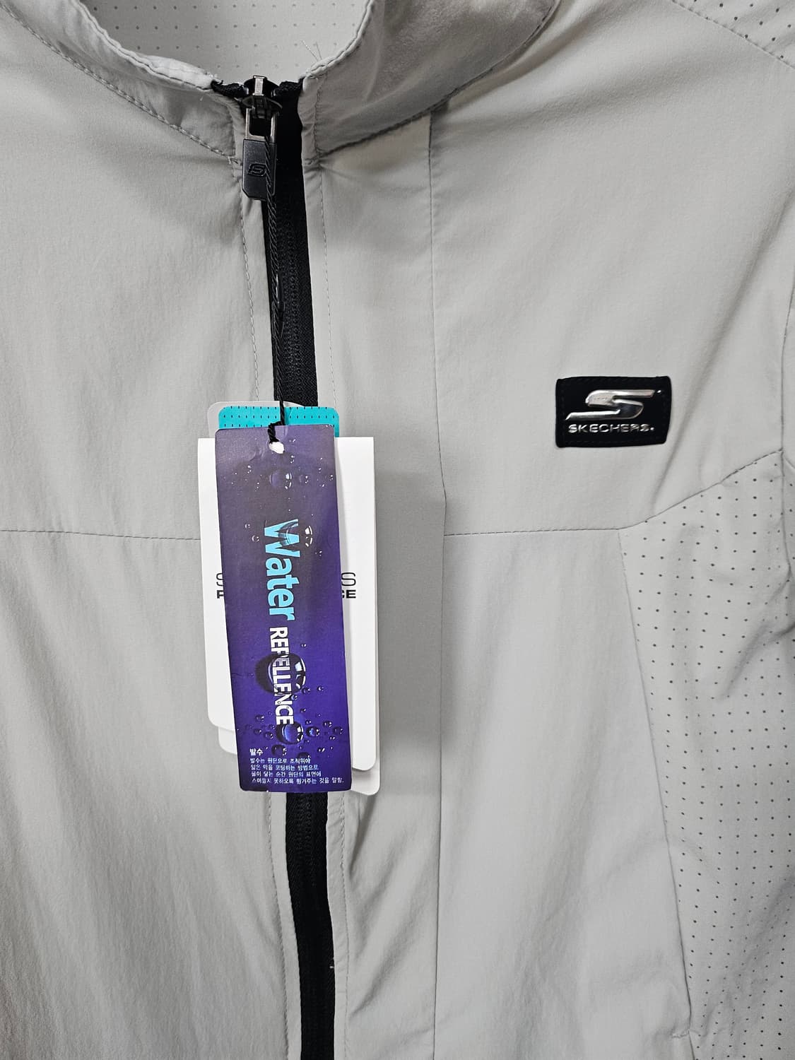 스케쳐스 남성 바람막이매쉬 점퍼 그레이 95 M 새제품 상품이미지2