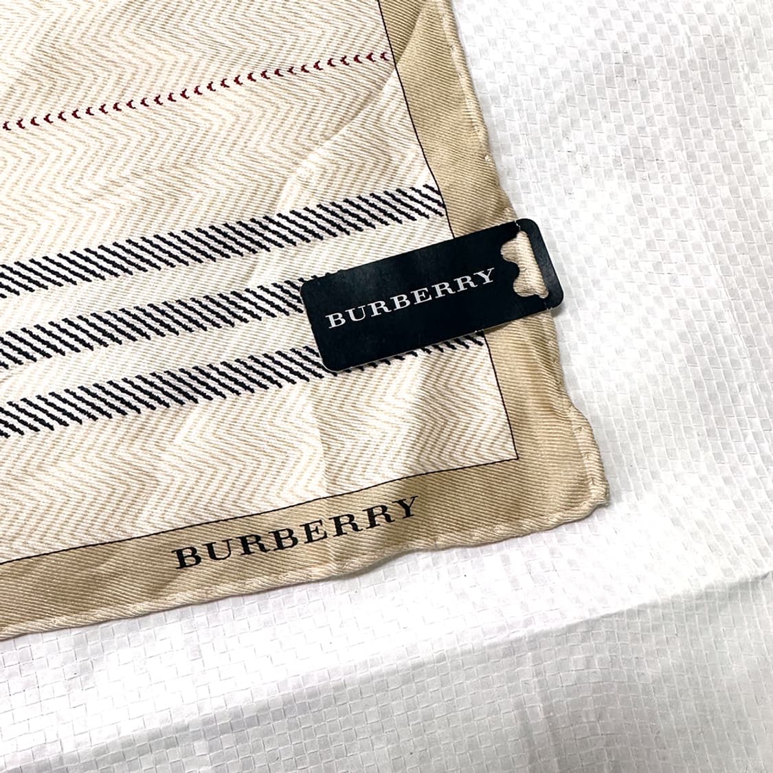 버버리 실크 코튼 스트라이프 노바체크 쁘띠 스카프 새상품 정품 상품이미지2
