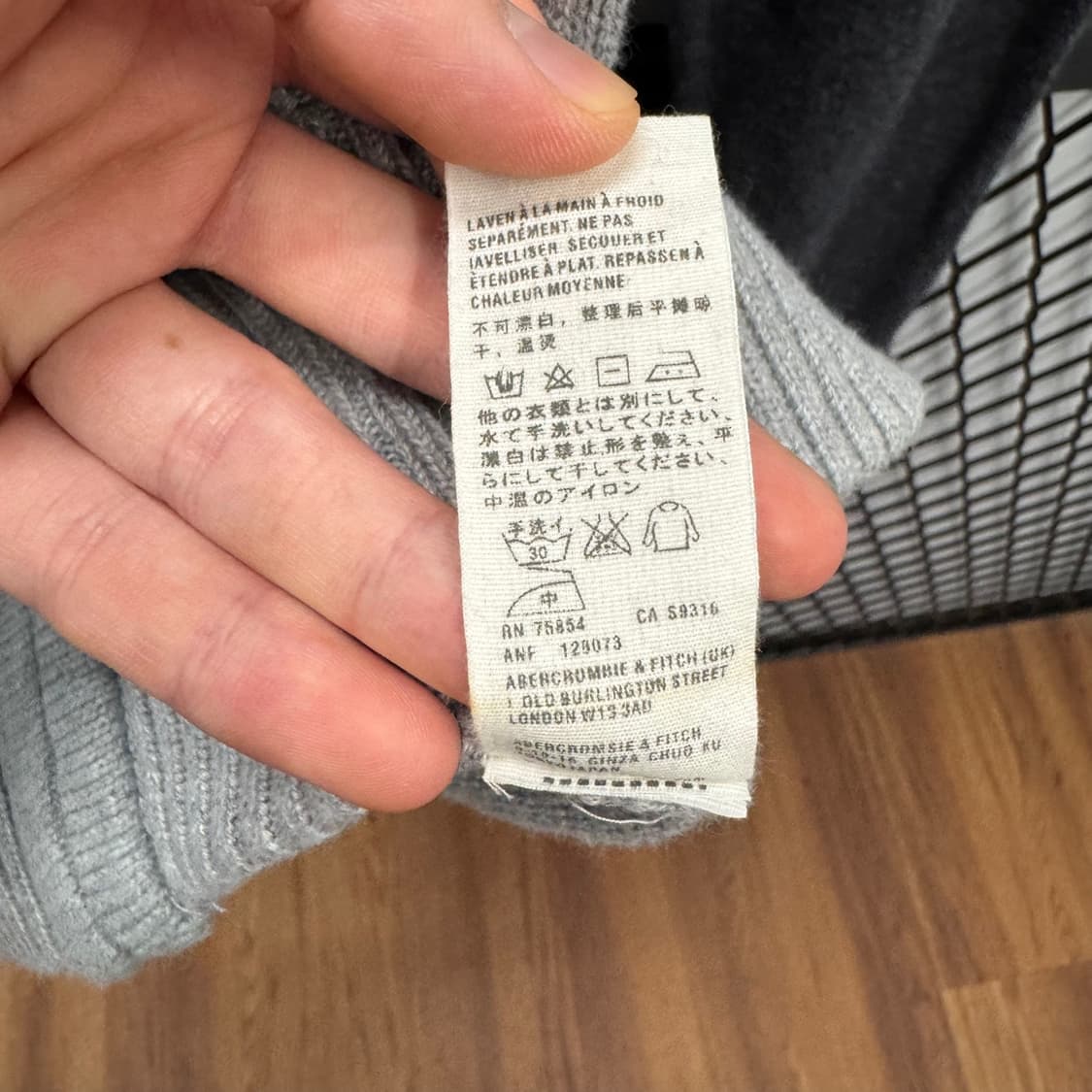 00s 아베크롬비 자켓 전면 피치 로고 디테일 니트 집업 상품이미지7