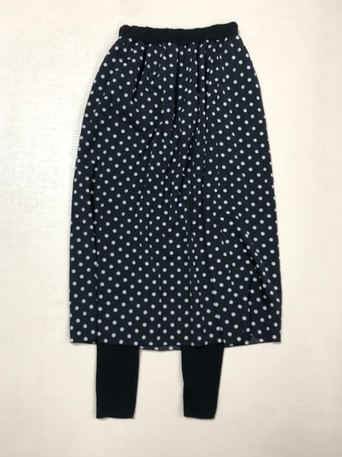 빈티지 블랙 도트 레이어드 롱 스커트 상품이미지9