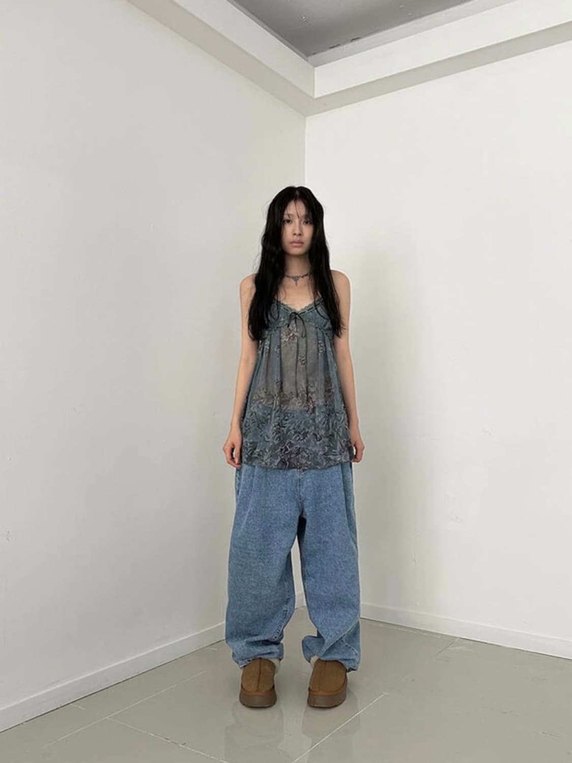 사토미라디오 floral chiffon slip 상품이미지2