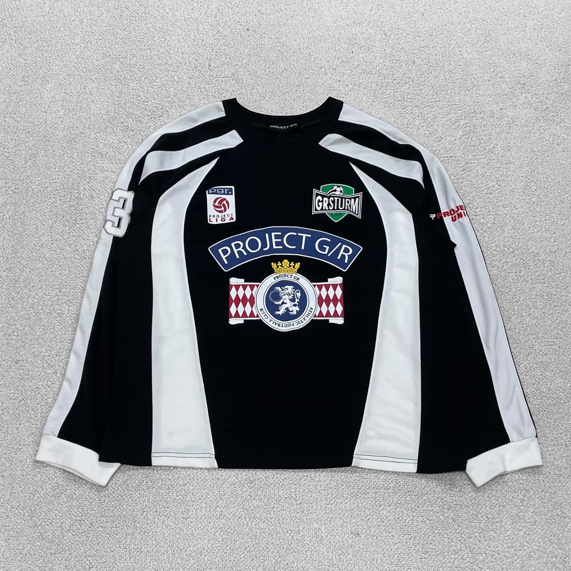 프로젝트 G/R 롱슬리브 풋볼 저지 블랙 상품이미지1