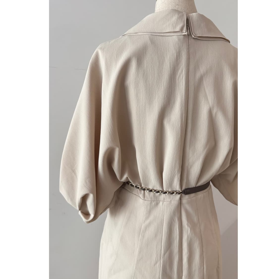 더아이잗컬렉션 셔츠형 롱 원피스  사이즈 44-55반  하객룩  상품이미지3