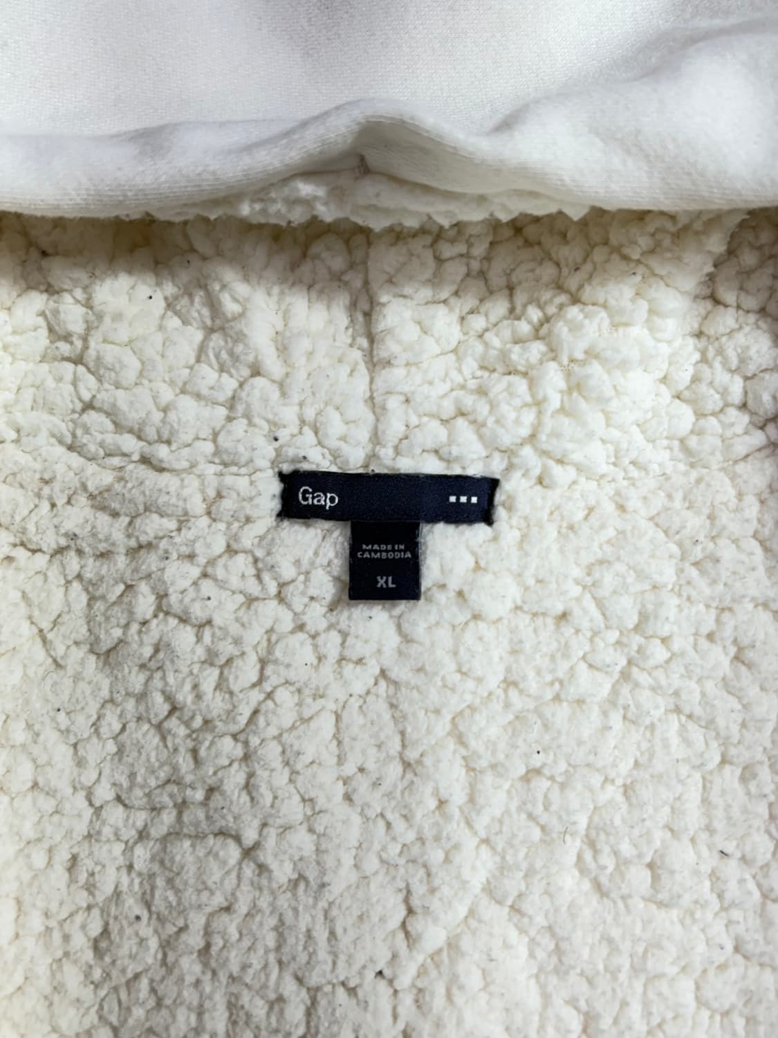 GAP 갭 화이트 오버핏 양털 후드집업  상품이미지6