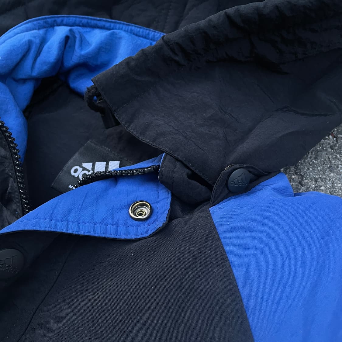 90s 새제품 아디다스 올드스쿨 점퍼 누빔 트랙자켓 바람막이 XL 상품이미지7