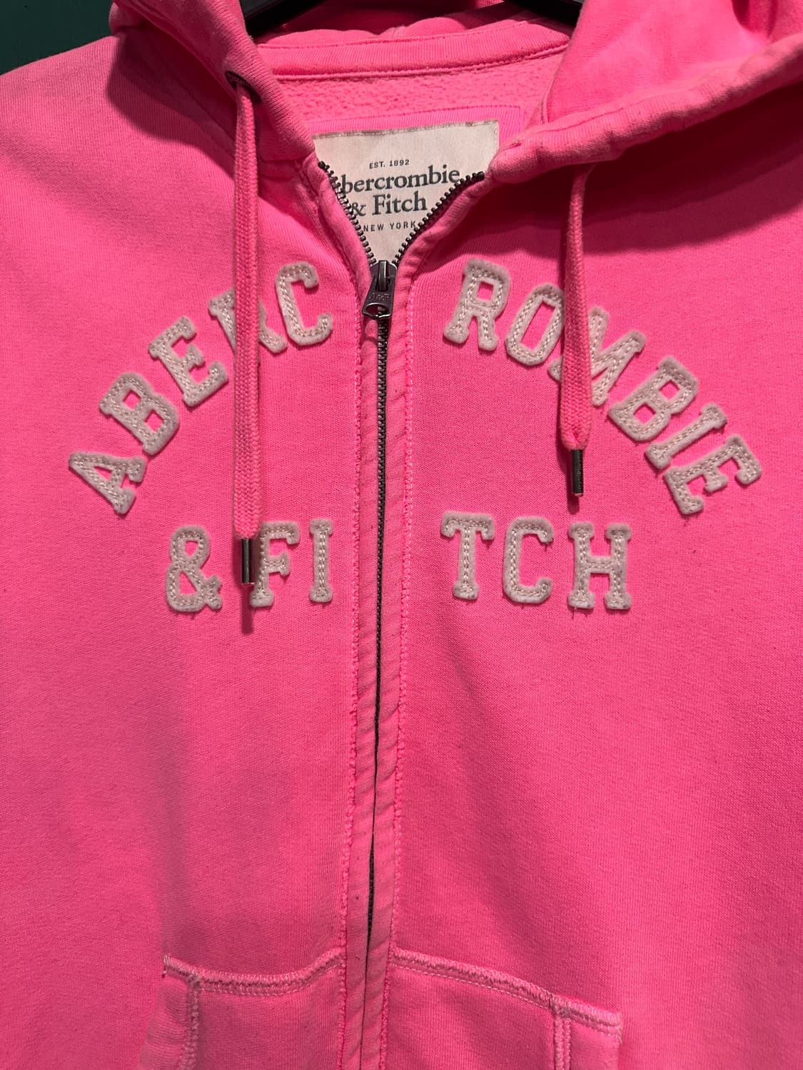 아베크롬비 기모후드집업 핑크 M 상품이미지4