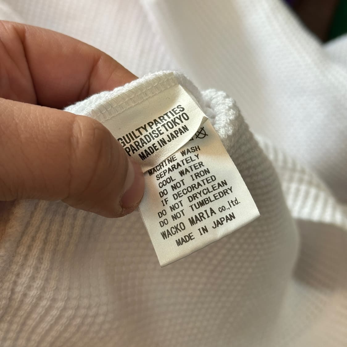 24FW 와코 마리아 써멀 와플 롱 슬리브 M L 상품이미지5