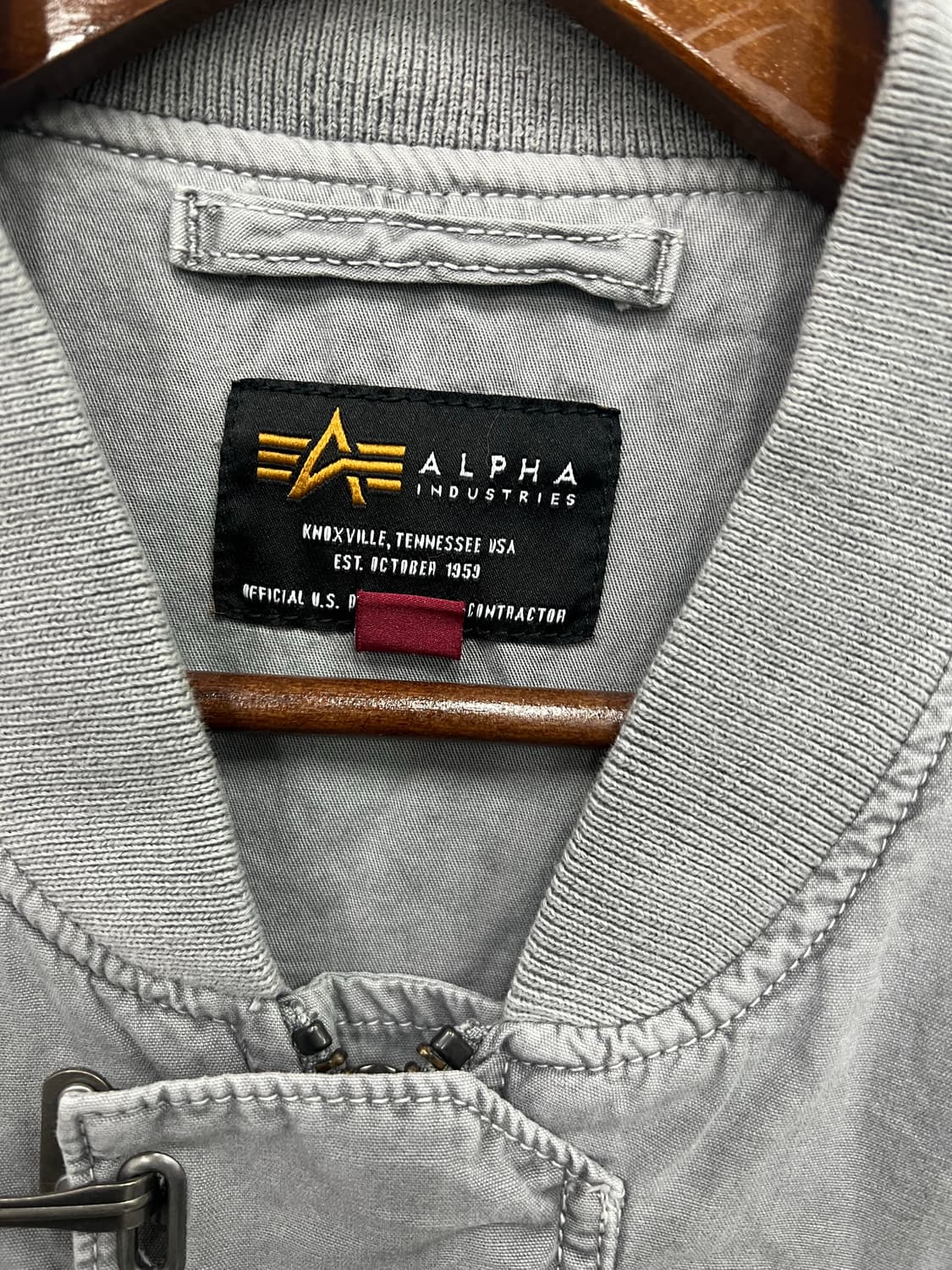 ALPHA 회색 후크 자켓 상품이미지2