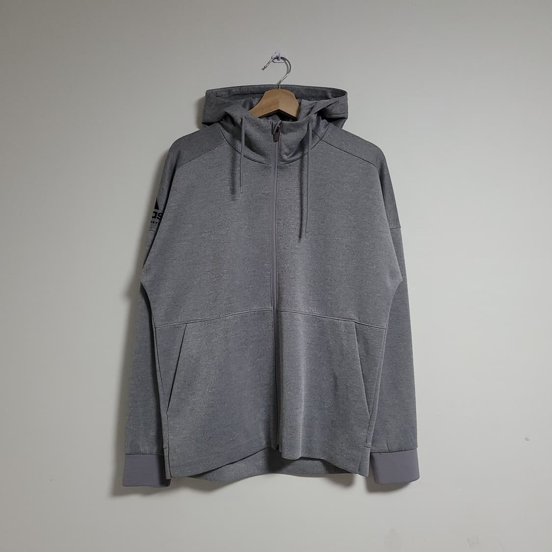 (XL) ADIDAS 아디다스 그레이 후드 집업 상품이미지1