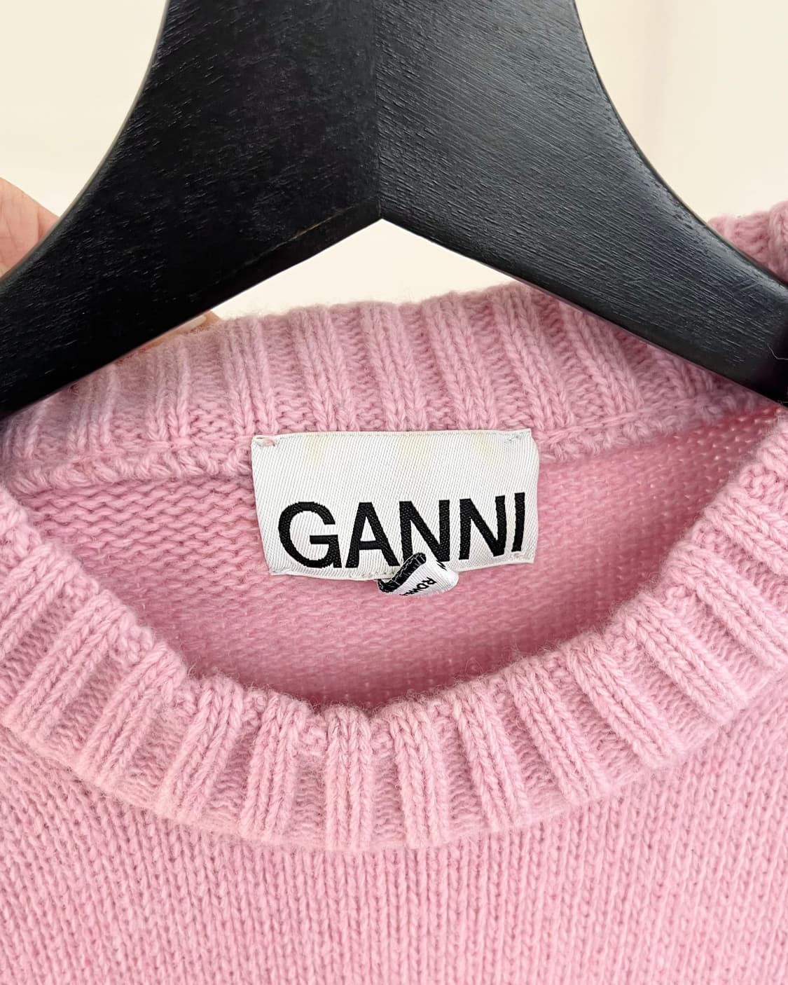 가니 핑크 로고 니트 그래픽 우븐 베스트 상품이미지6