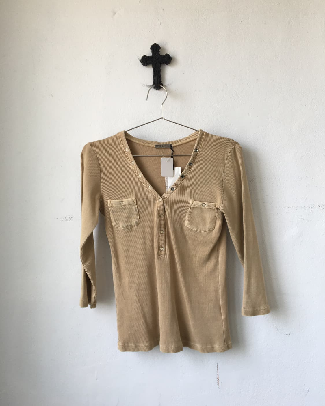 Sky bomber Henry neck ribbed sleeve 상품이미지2