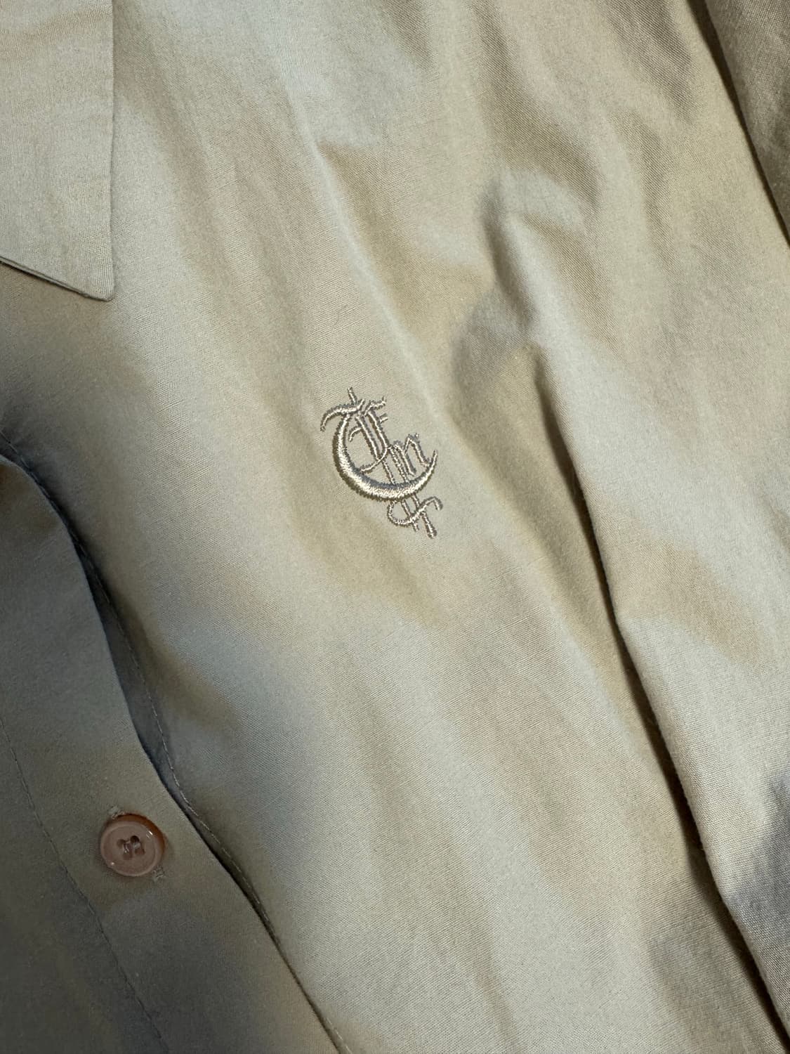 팬시클럽 아일렛 포인트 셔츠 원피스 (베이지) 상품이미지6