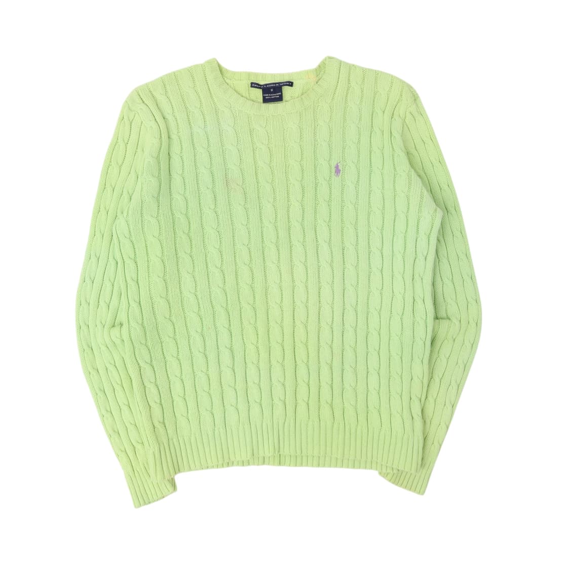 폴로 랄프로렌 라이트 그린 코튼 케이블 니트 상품이미지1