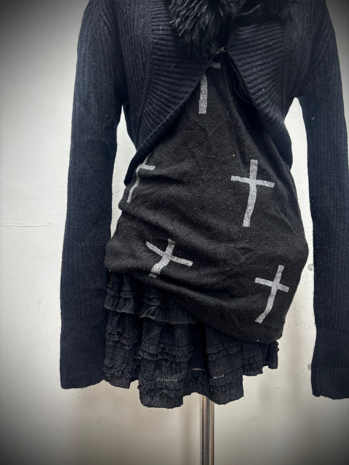 [00’s] Cross Print Black Sleeve 상품이미지2