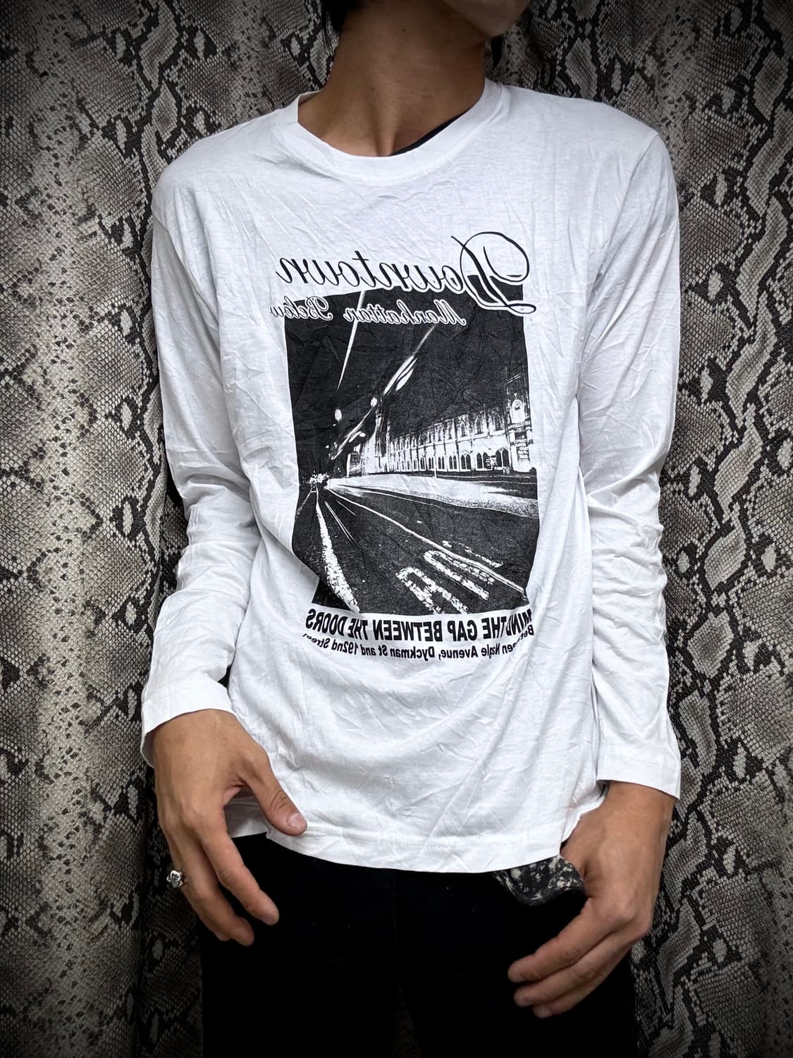 [Y2K] Printing White Sleeve 상품이미지2