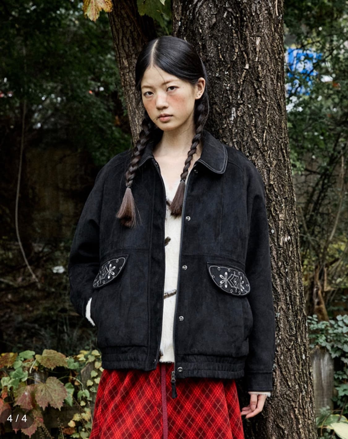 호쿠스포쿠스 Tribe-Stitch Suede Jacket 상품이미지1