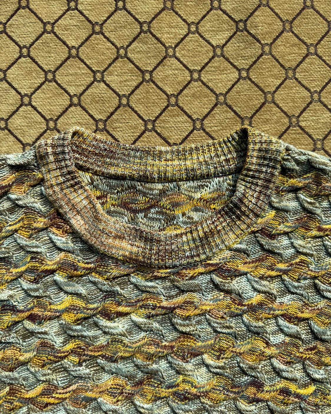 옐로우 믹스 니트 상품이미지1