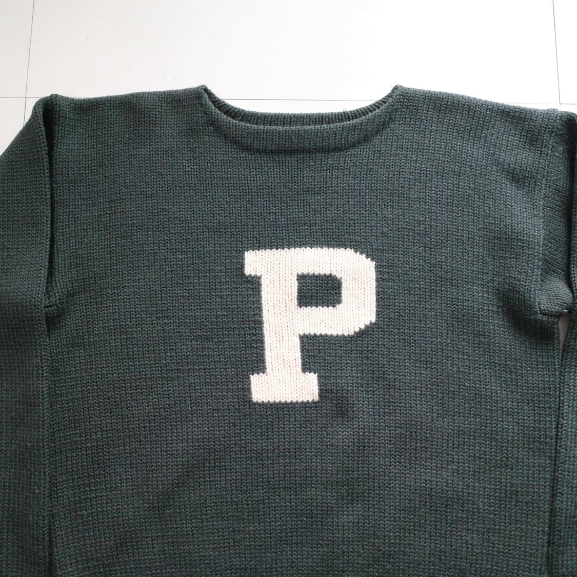 90s 폴로 랄프로렌 빈티지 P 레터링 울 스웨터 M 상품이미지2