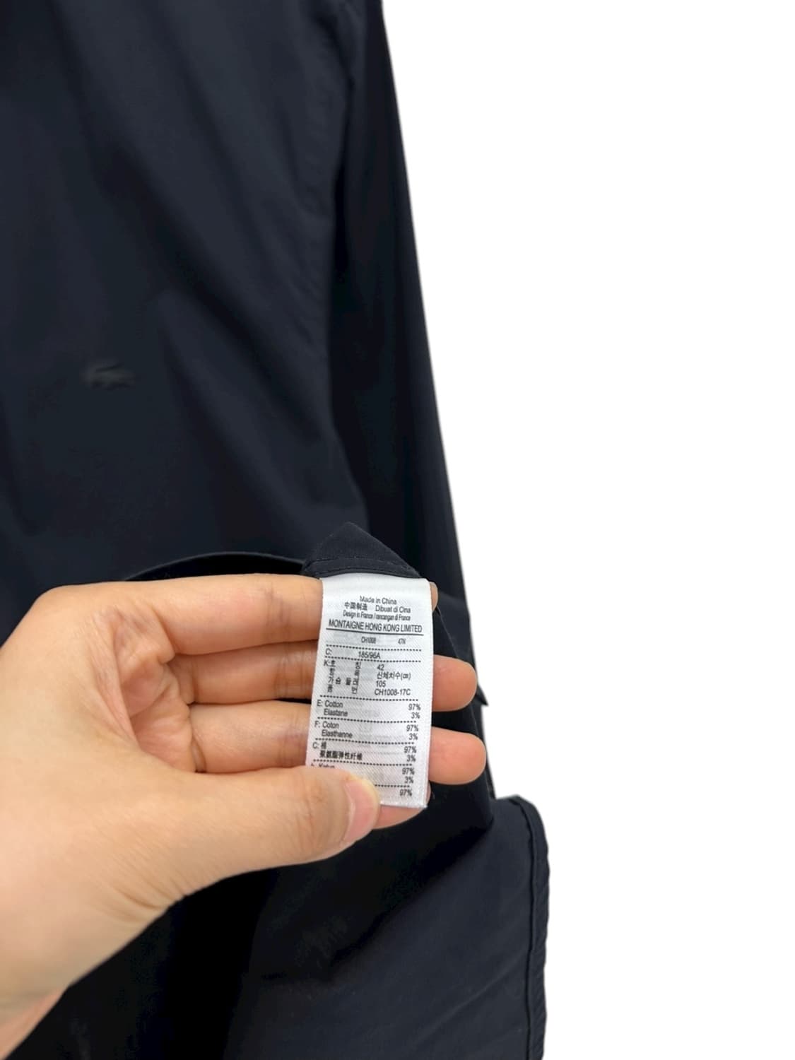  라코스테 셔츠 올블랙 (XL)  상품이미지9