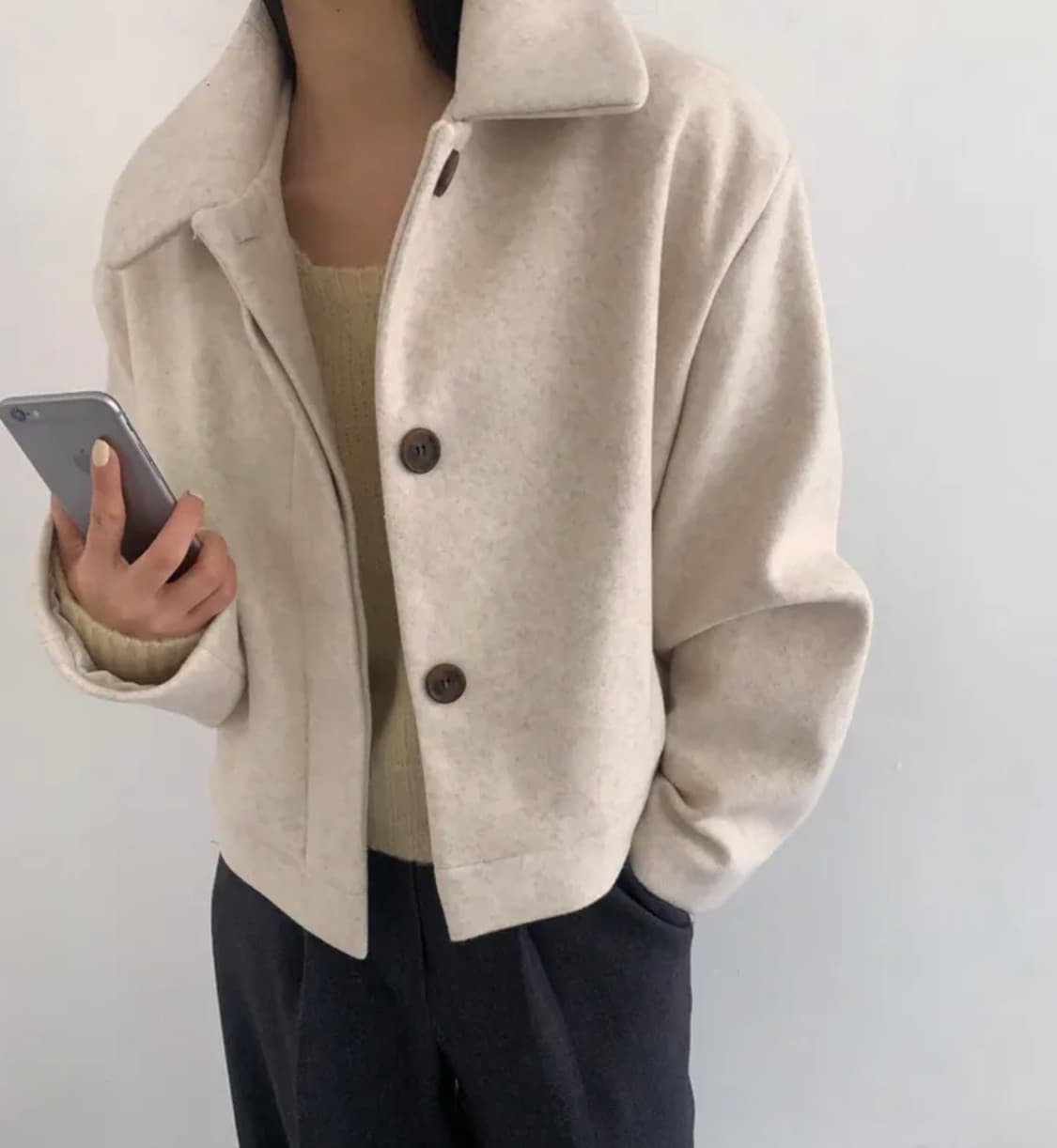 크롭 숏 코트 short coat 상품이미지2