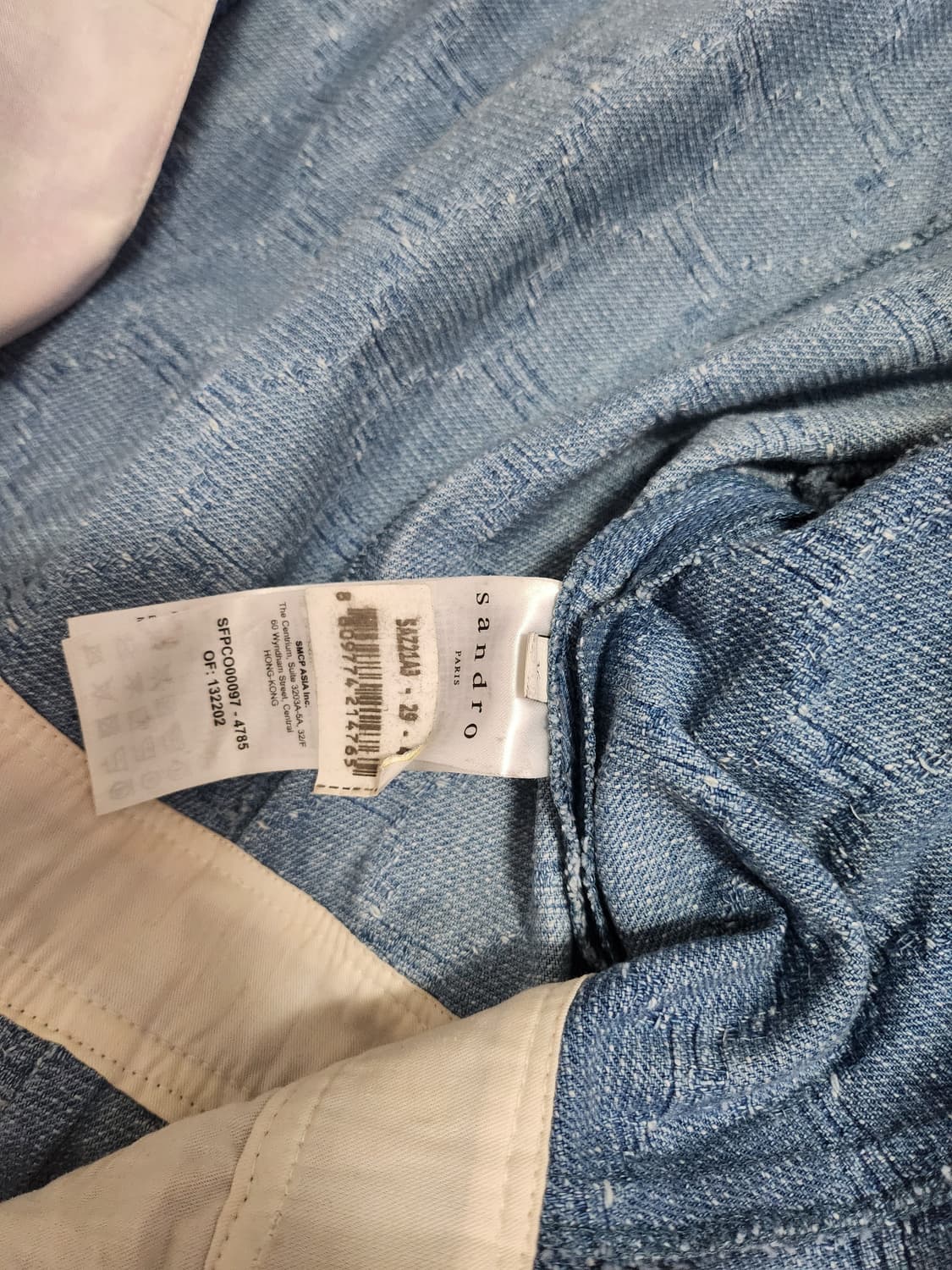 SANDRO 산드로 점프수트 블루 패턴 36 여성 데님  상품이미지10