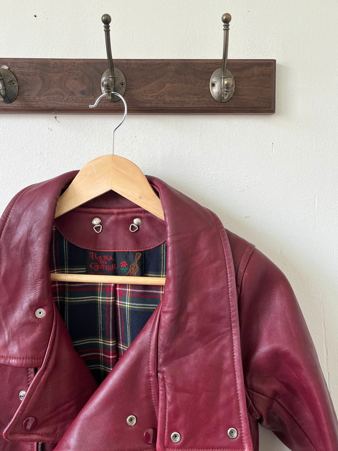 HANA FO GUIFAR 레드 레더자켓 상품이미지2