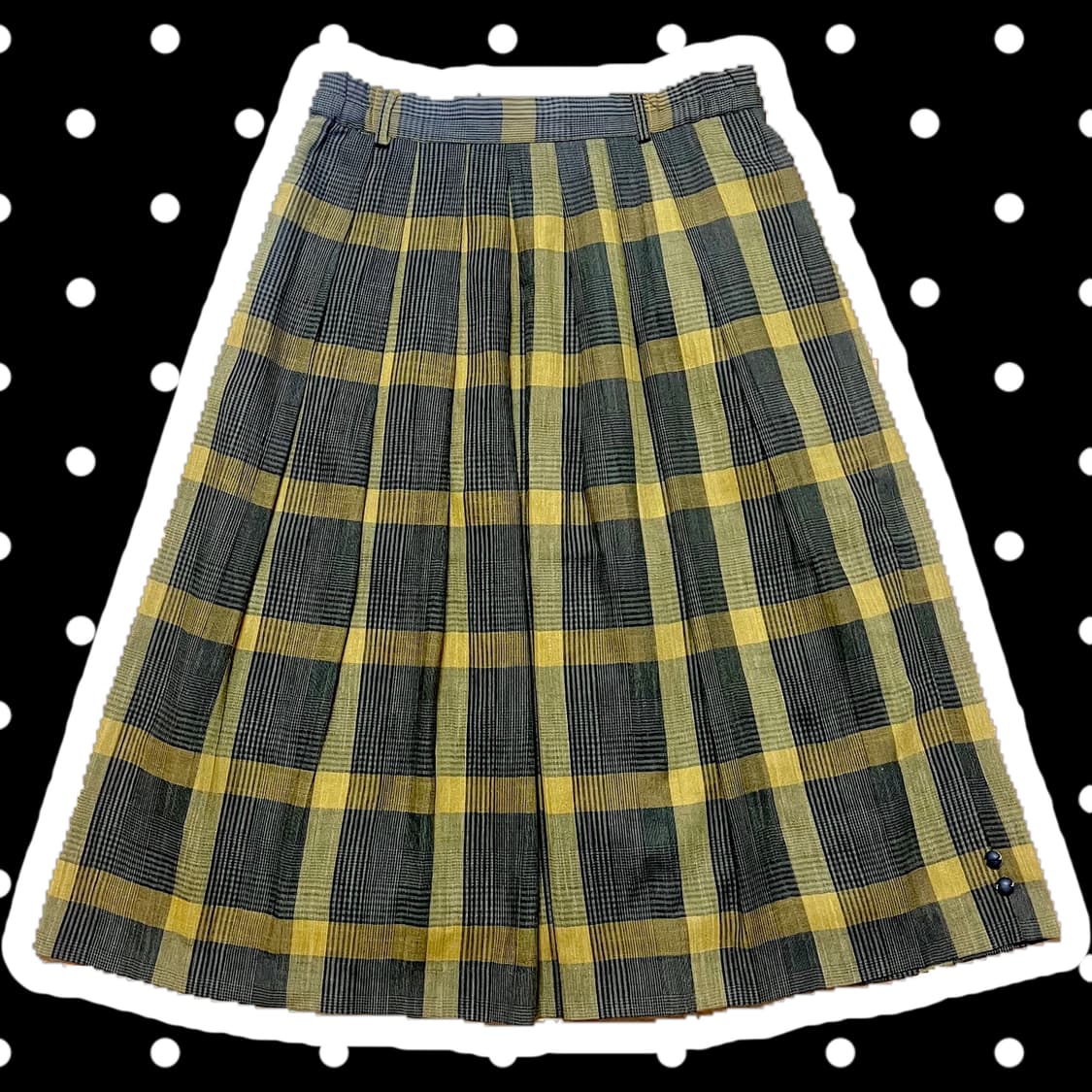 Japanese vintage 여름 체크 스커트💛 상품이미지1