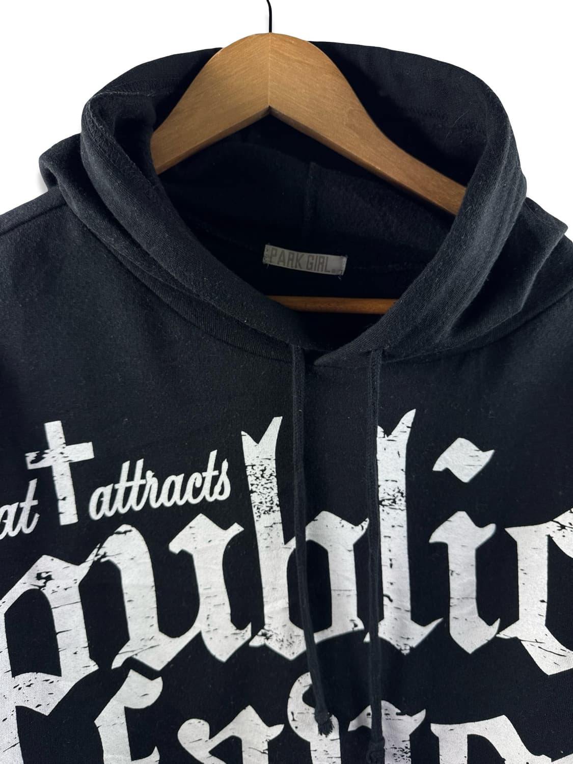 JPN 레터링 크로스 프린팅 후드티2181 상품이미지3