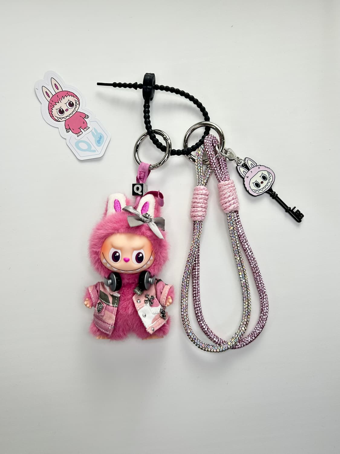 🙊미니라부부 내 마음속 비밀번호”Q”커스텀키링 상품이미지1