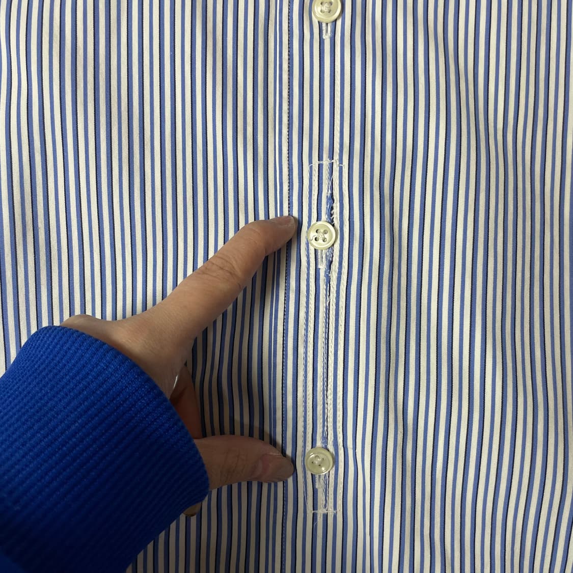 폴로랄프로렌 블루 스트라이프 긴팔 셔츠 클래식핏 M 상품이미지5