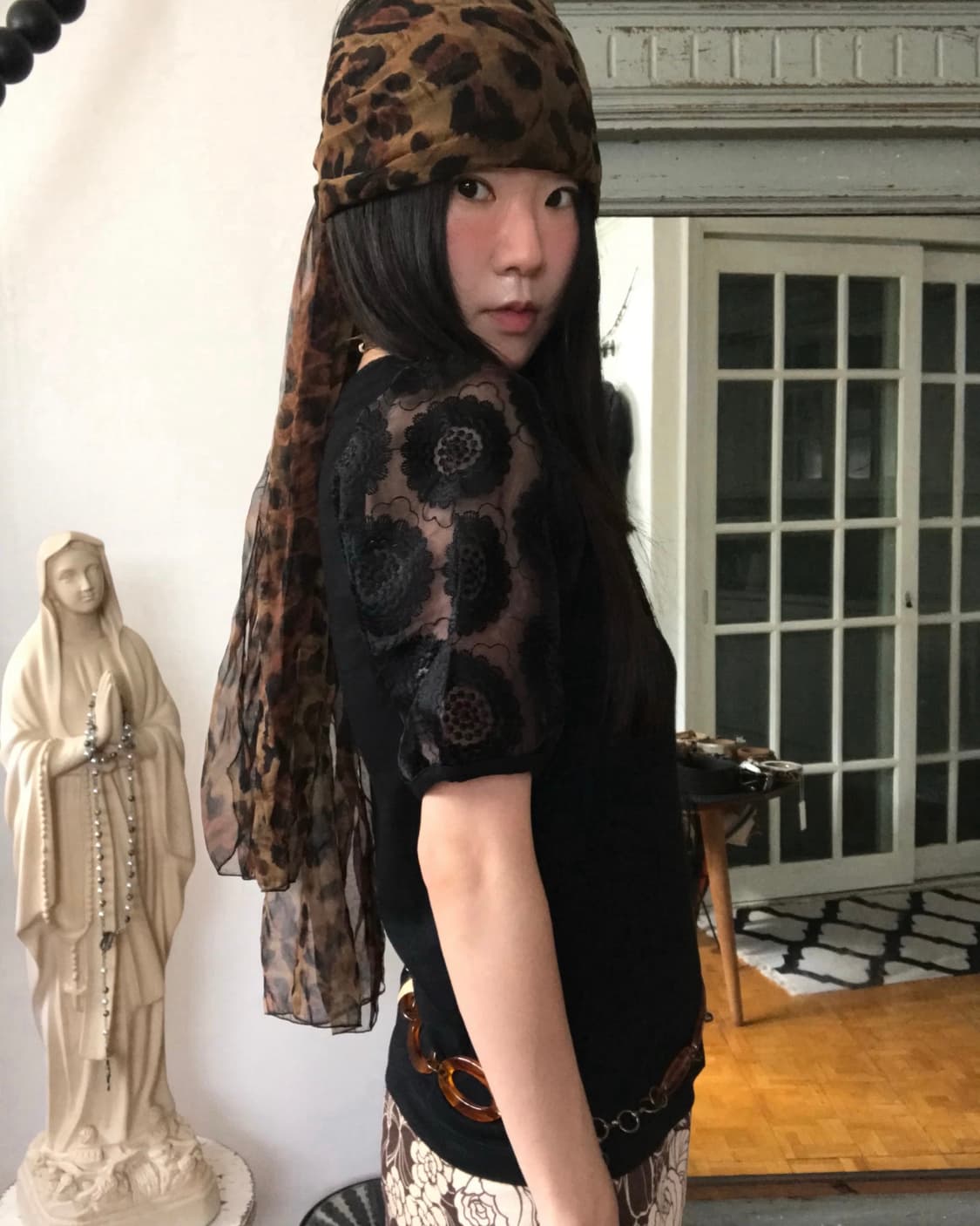 vintage pattern top 상품이미지1