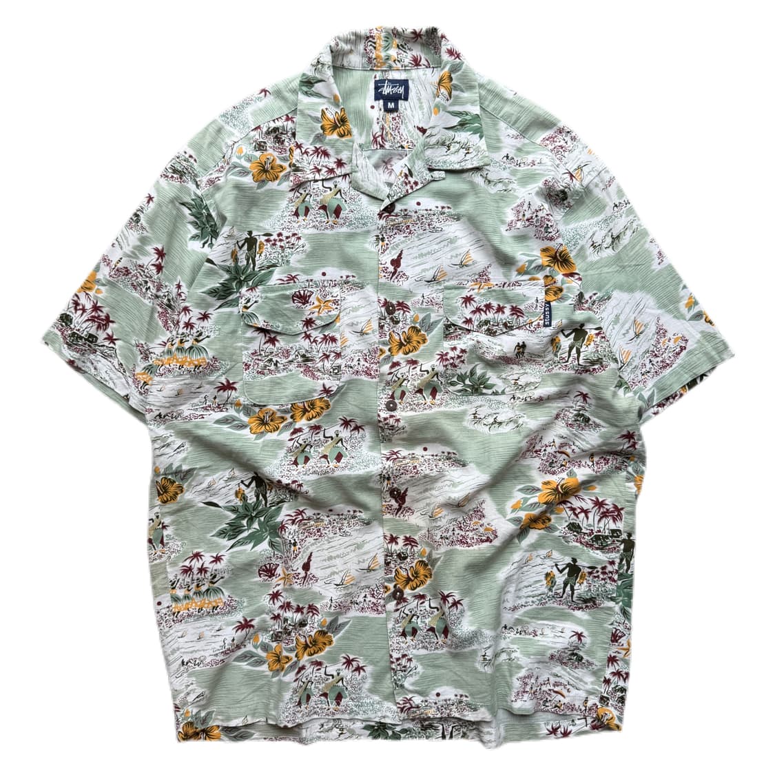90s 스투시 하와이안 셔츠 M(XL) 상품이미지1