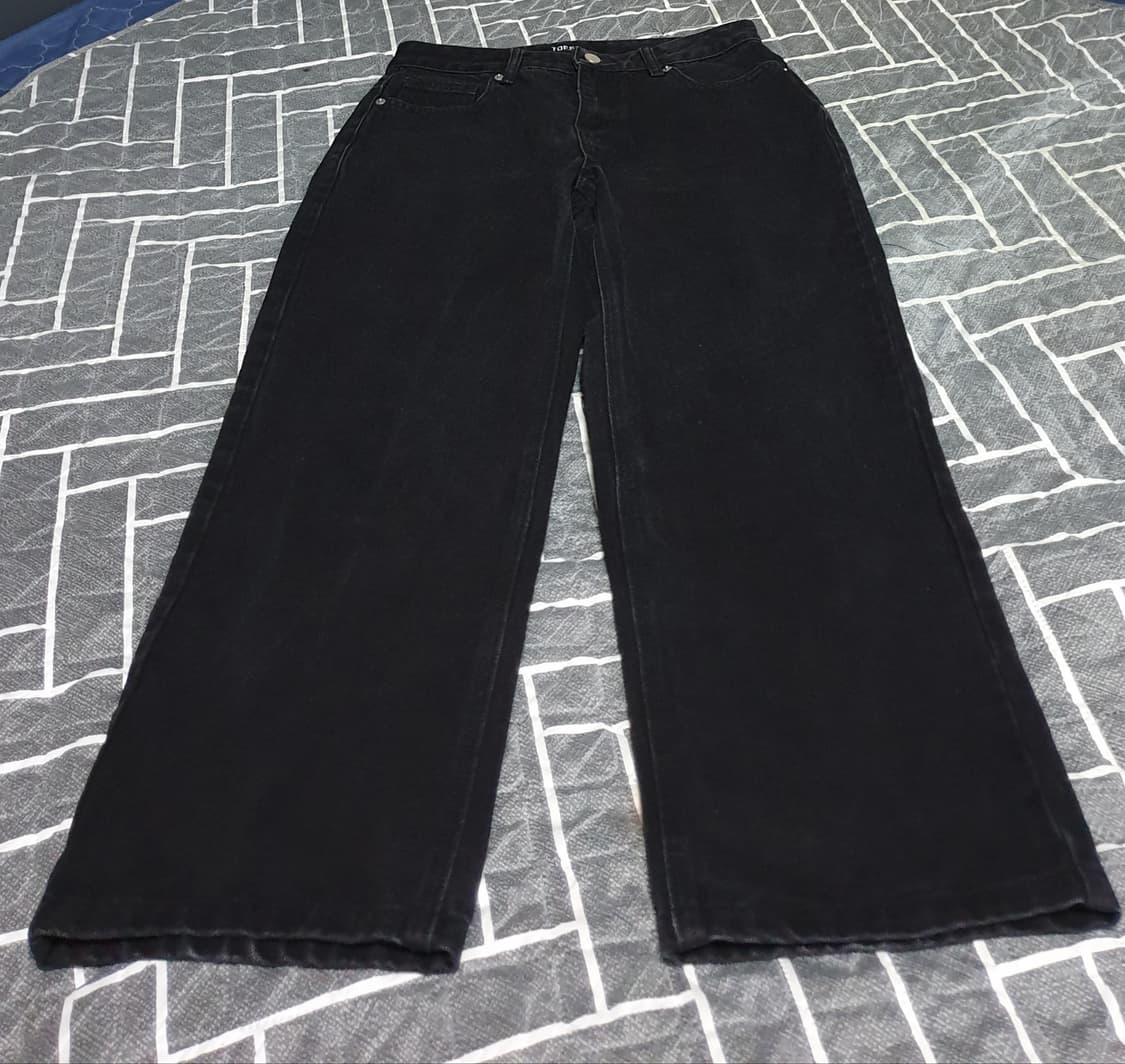 토피 세미와이드 데님팬츠 흑청 (M) 상품이미지1