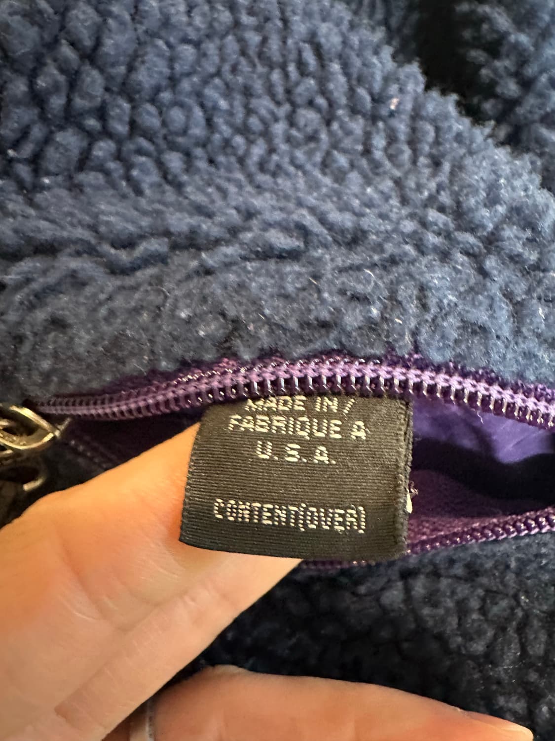 (M)90s USA 파타고니아 레트로 글리세이드 가디건 네이비 퍼플 상품이미지5