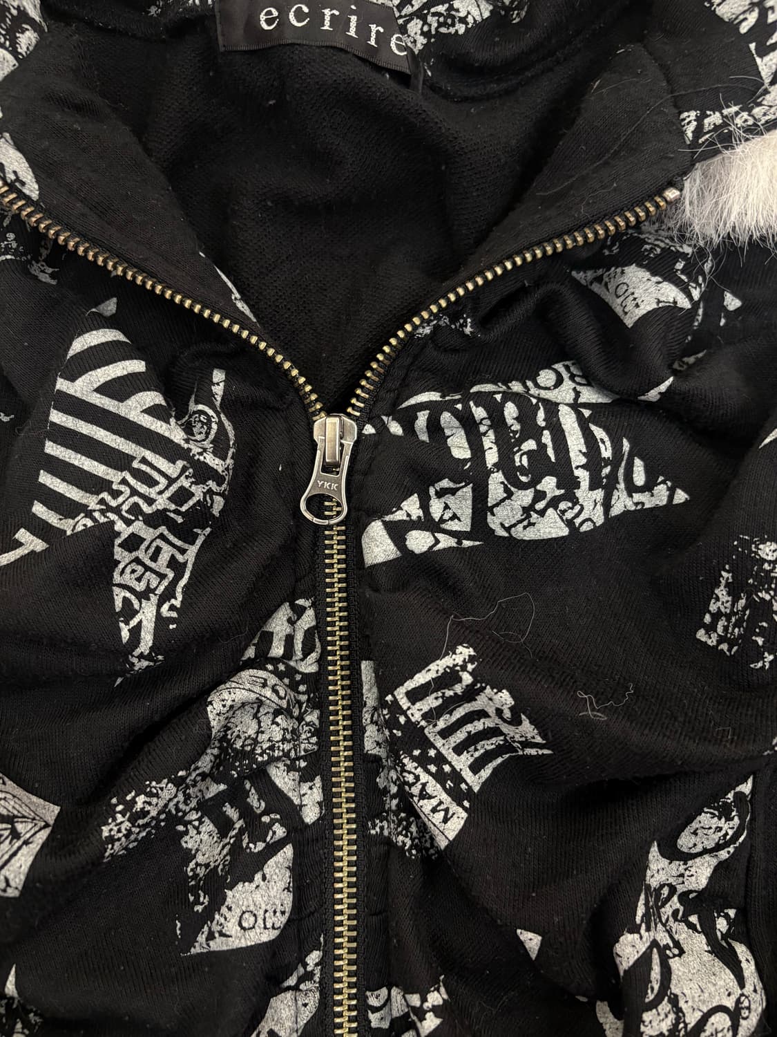 프린팅 셔링 퍼 후드집업 상품이미지2