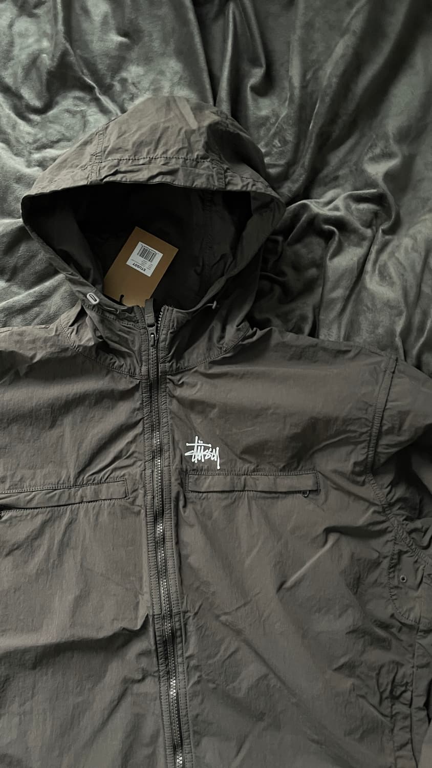 스투시 라이트웨이트 후드 바람막이 자켓 브라운 L 택포 새상품 상품이미지2