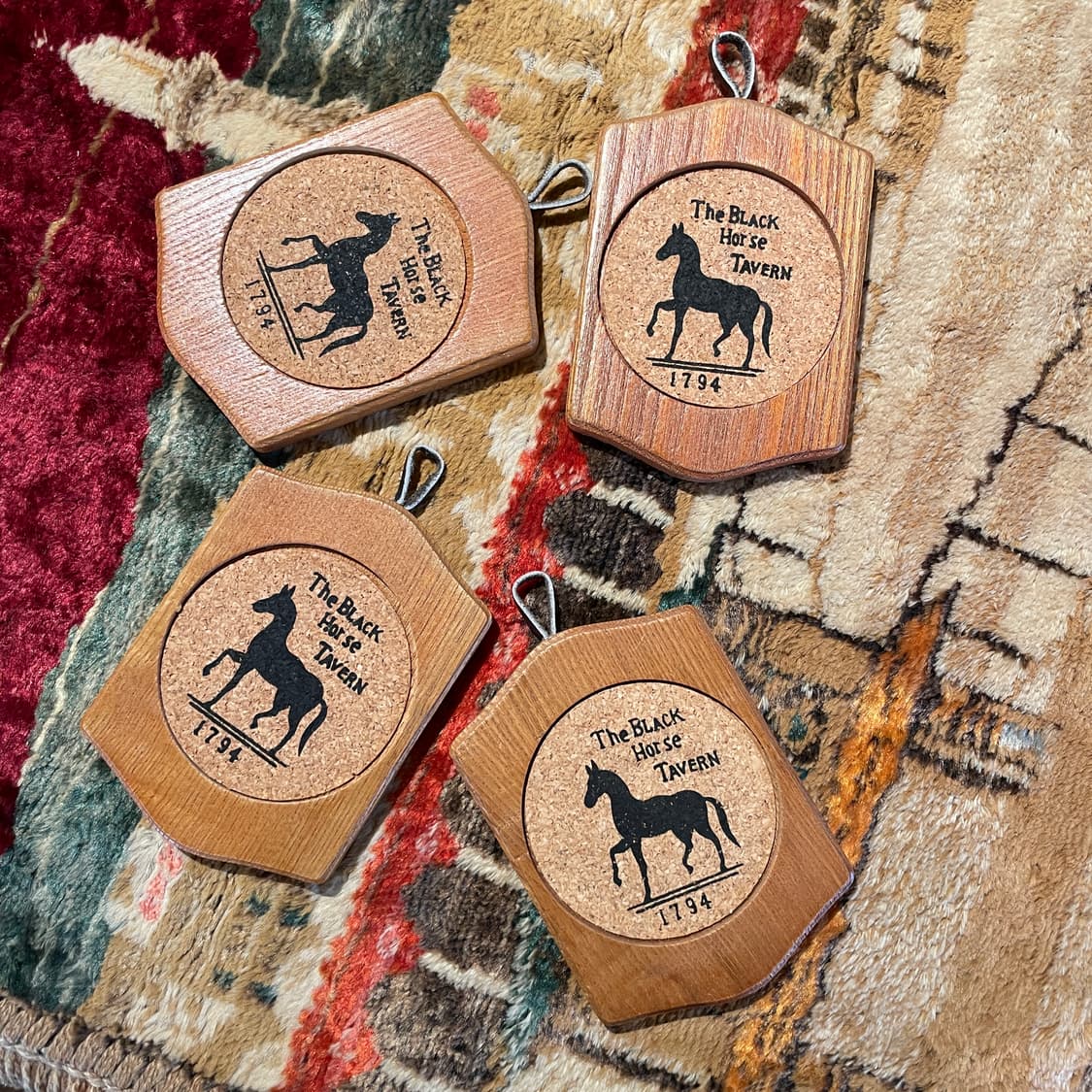 일본 목재 코스터세트 상품이미지2