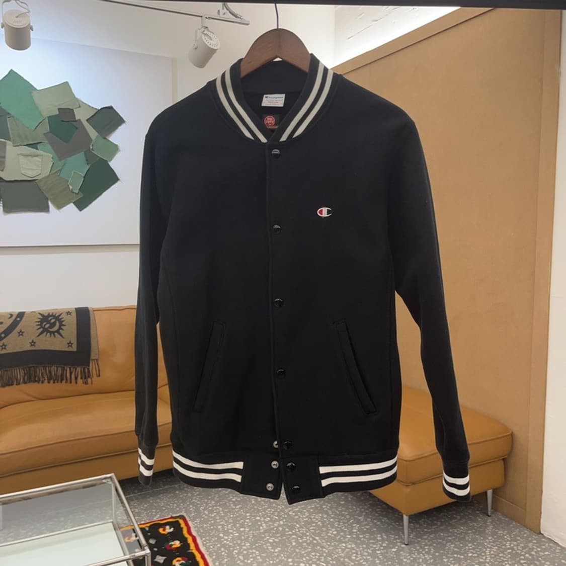 챔피온 리버스위브 베이직 윈드스토퍼 바시티 자켓 M C06800 상품이미지3